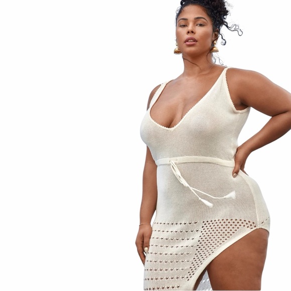 NWT Tabria Majors X FTF ‘The Cover Up' Crochet Dress in Natural Size 2/ 2X - Picture 4 of 11